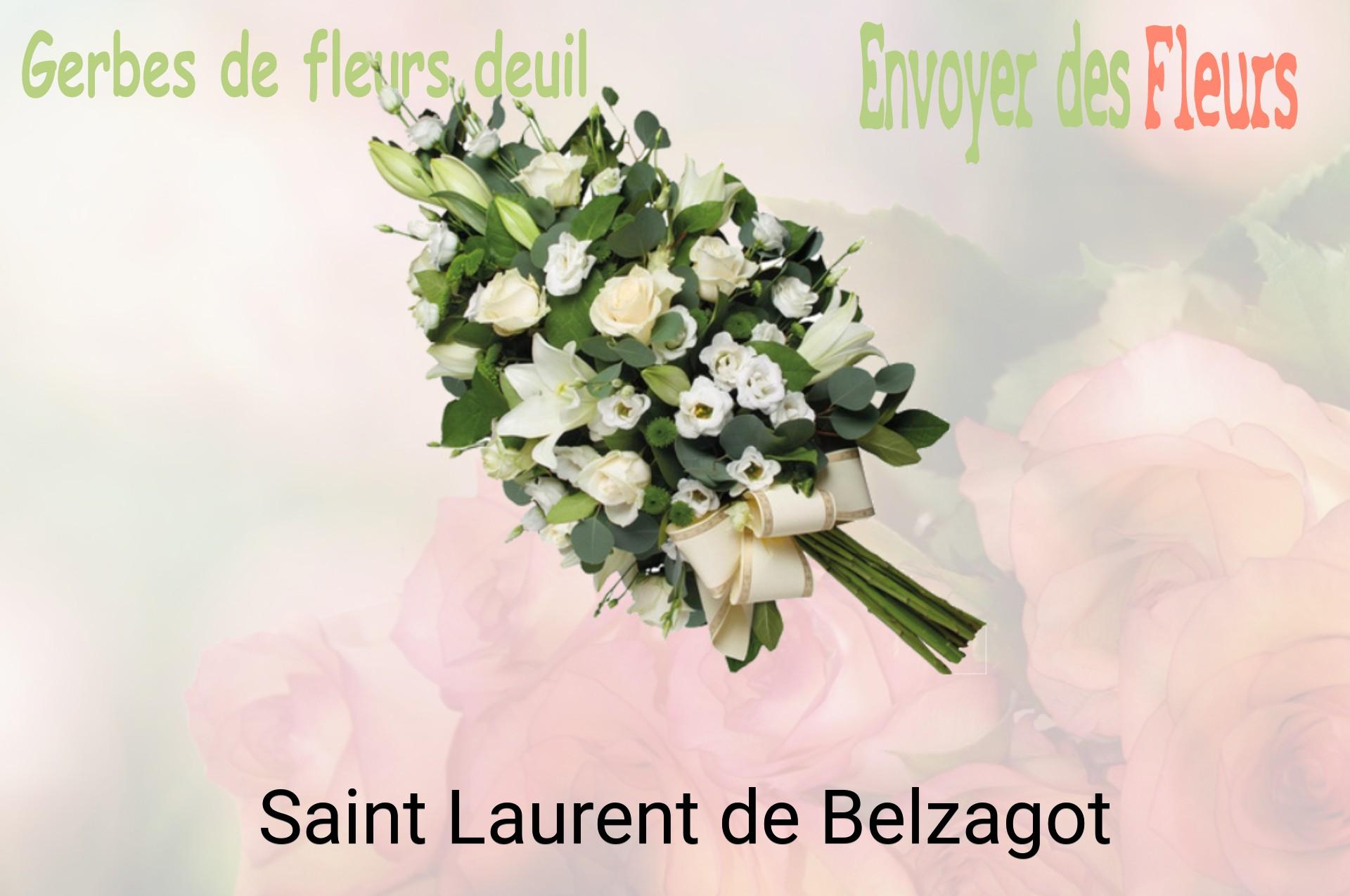 Gerbe de fleurs de deuil livrée à Saint-Laurent-de-Belzagot